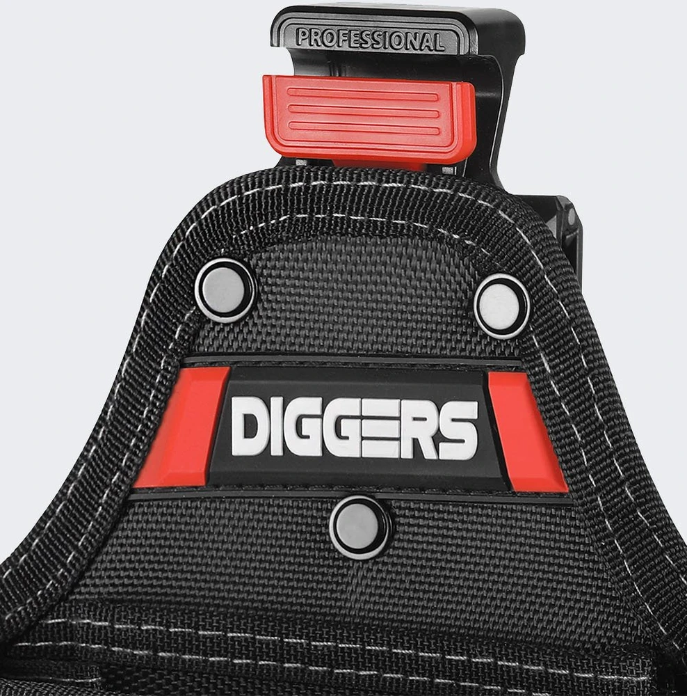 Rosfix Diggers Quick Click dėtuvės kišenė BLACKRED