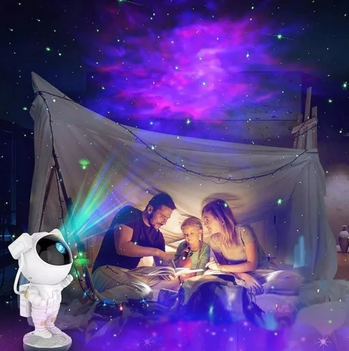 Rosfix LED dangaus žvaigždžių projektorius - astronauto naktinė lemputė