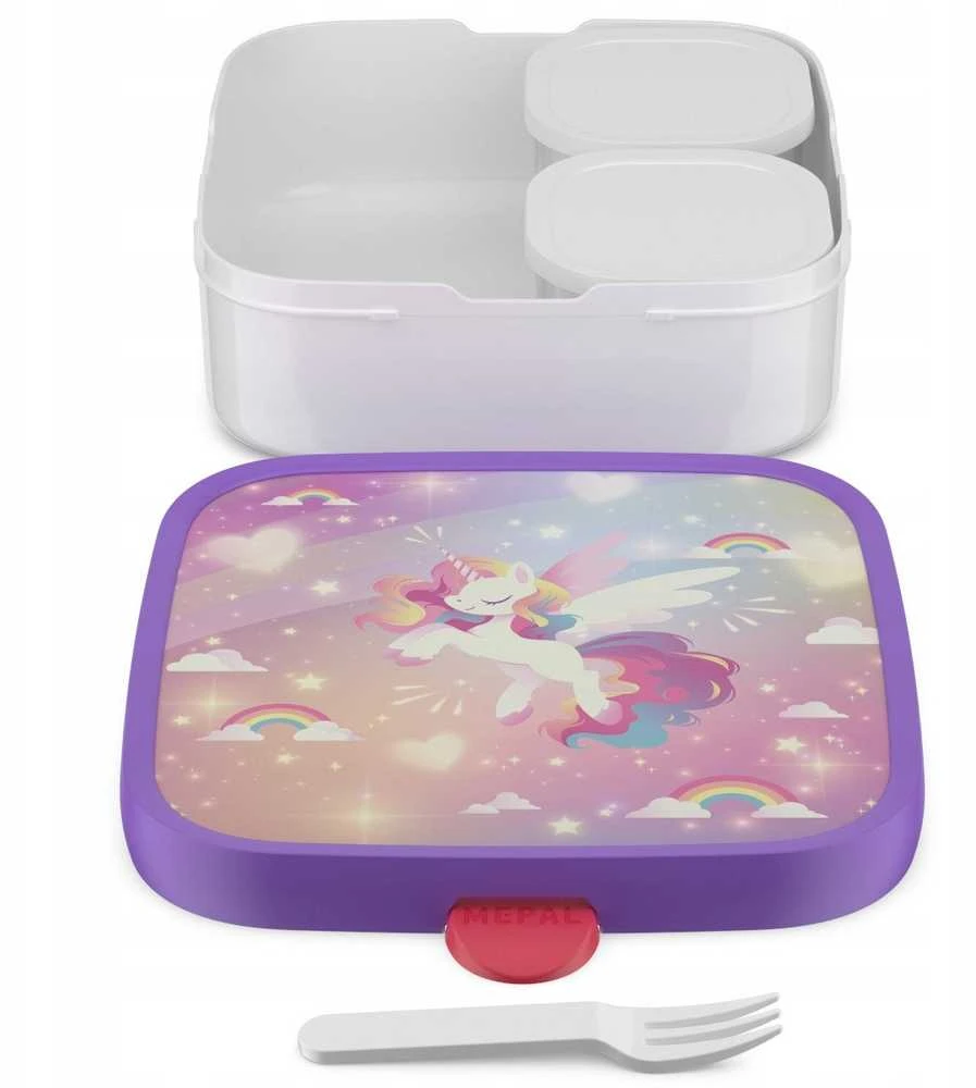 Rosti Mepal Mepal Didelė vaikiška priešpiečių dėžutė 'Unicorn Glow'