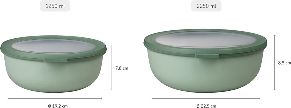 Rosti Mepal Mepal 4 dubenėliai Cirqula apvalūs 350 750 1250 2250 ml Nordic Lilac (106232074600)