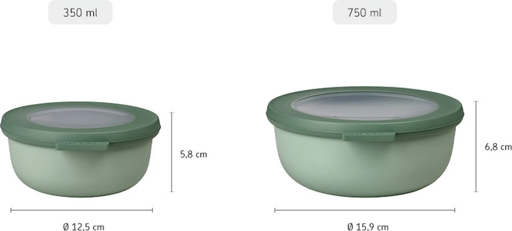 Rosti Mepal Mepal 4 dubenėliai Cirqula apvalūs 350 750 1250 2250 ml Nordic Lilac (106232074600)