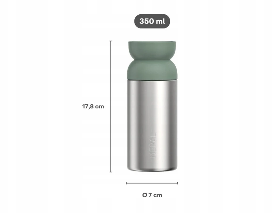 Rosti Mepal Mepal Ellipse Terminis puodelis kavai ir arbatai 350 ml Nordic Sage 104182094700
