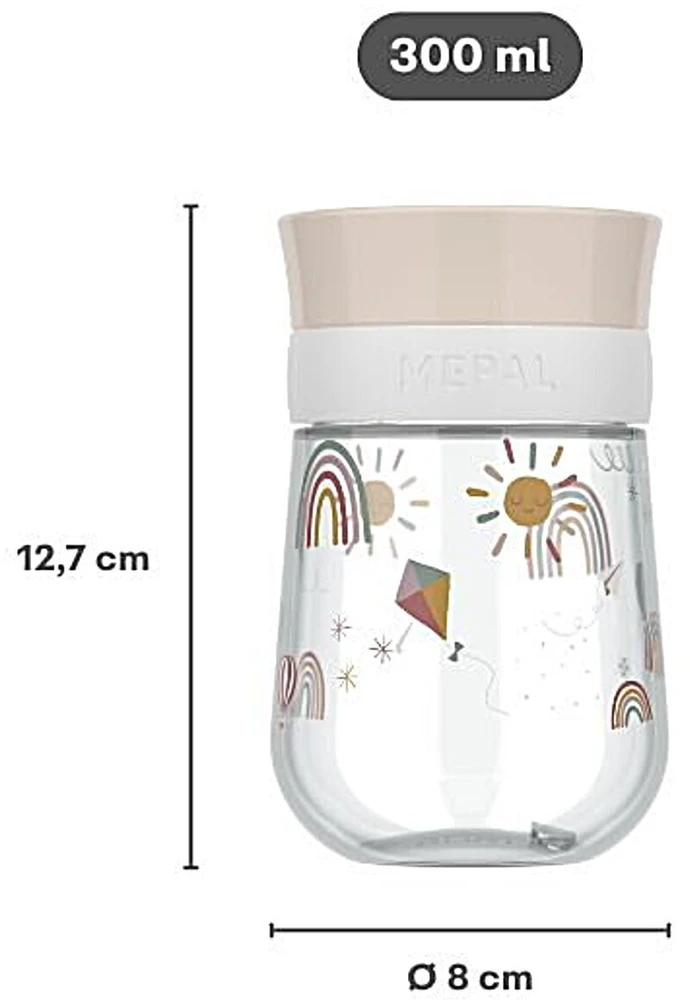Rosti Mepal Mepal KUBEK DZIECIĘCY TRENINGOWY DO NAUKI PICIA MIO 300 ML SUNSHINE & RAINBOW