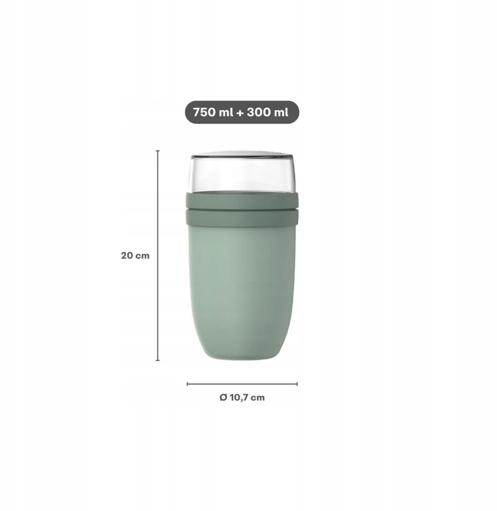 Rosti Mepal Mepal LUNCH POT ELLIPSE XL 750+300 ML NORDIC SAGE 107657094700