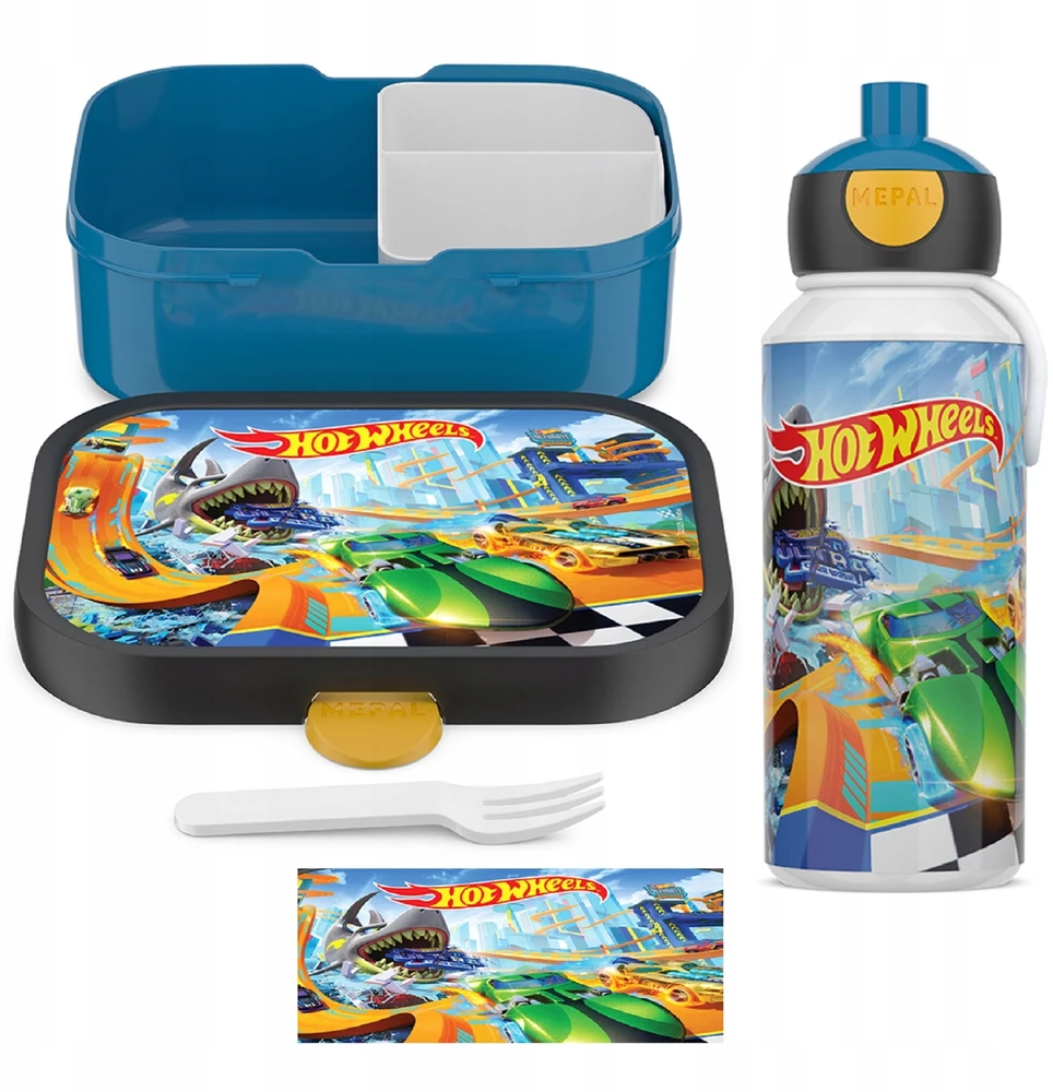 Rosti Mepal Mepal Gertuvė ir pietų dėžutė rinkinys vaikams 'Hot Wheels'