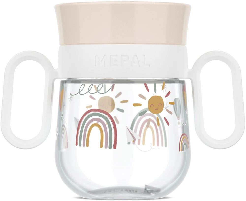 Rosti Mepal Mepal Mio Sunshine & Rainbow 200 ml vaikiškas mokomasis gerti puodelis