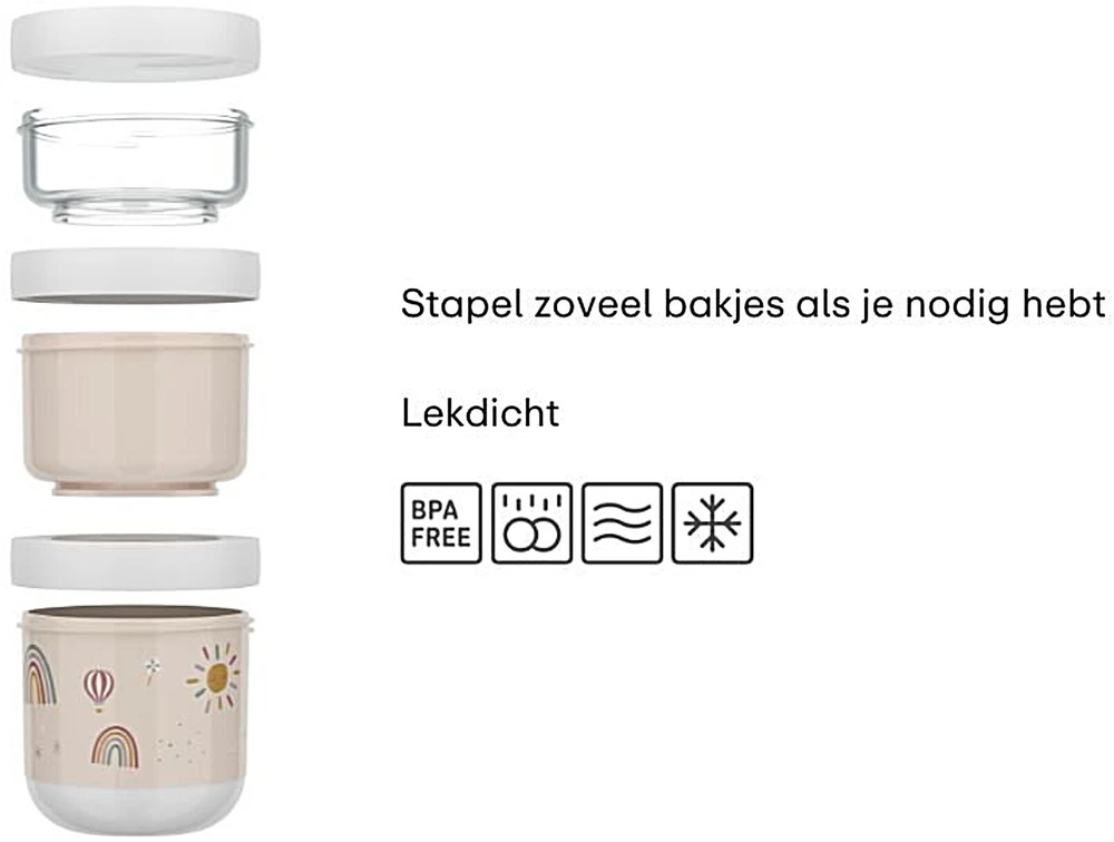 Rosti Mepal Mepal 3 dalių užkandžių dėžučių rinkinys vaikams 'Forest Friends'