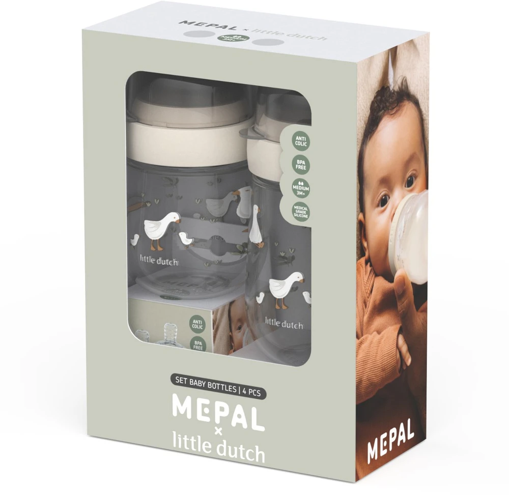 Rosti Mepal Mepal Kūdikių buteliukų rinkinys ’Little Goose’ 4vnt