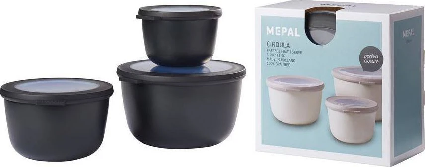 Rosti Mepal Rinkinys 3 misek Cirqula wysokich 500 1000 2000 Mepal - nordic juodas-universalus