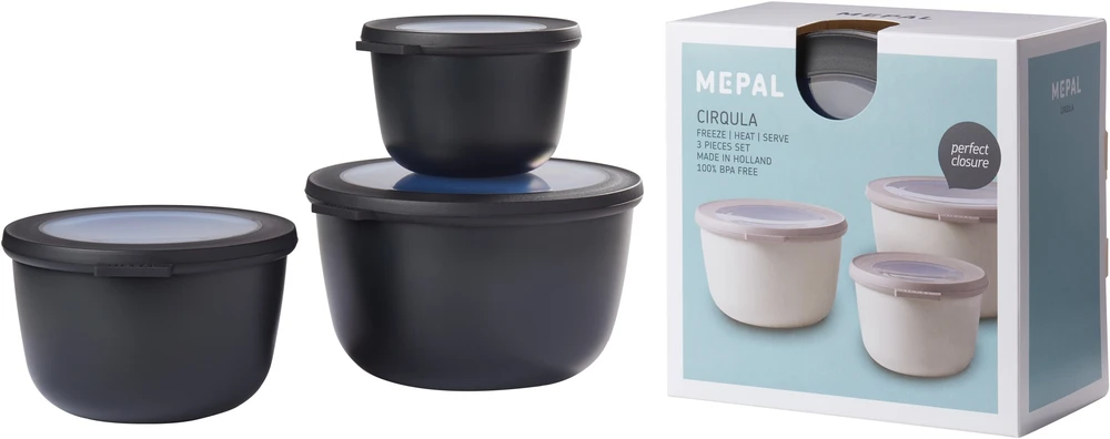 Rosti Mepal Rinkinys 3 misek Cirqula wysokich 500 1000 2000 Mepal - nordic juodas-universalus