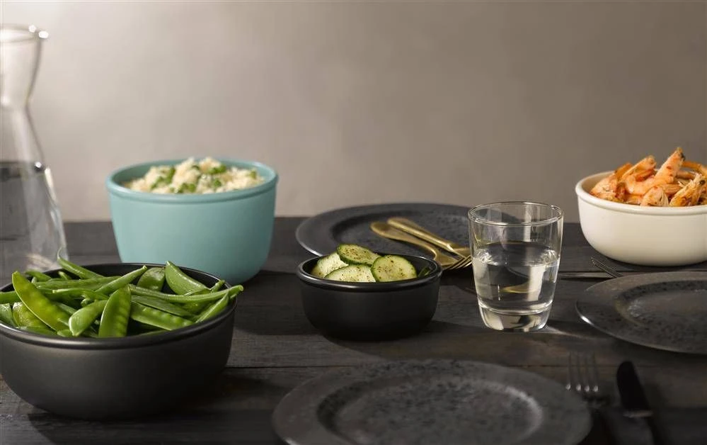 Rosti Mepal Mepal - Cirqula Low Bowl Set Of 4 - Nordic Juodas (233104)