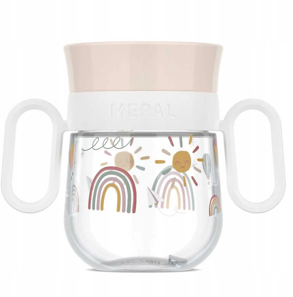 Rosti Mepal Mepal Mio Sunshine & Rainbow 200 ml vaikiškas mokomasis gerti puodelis