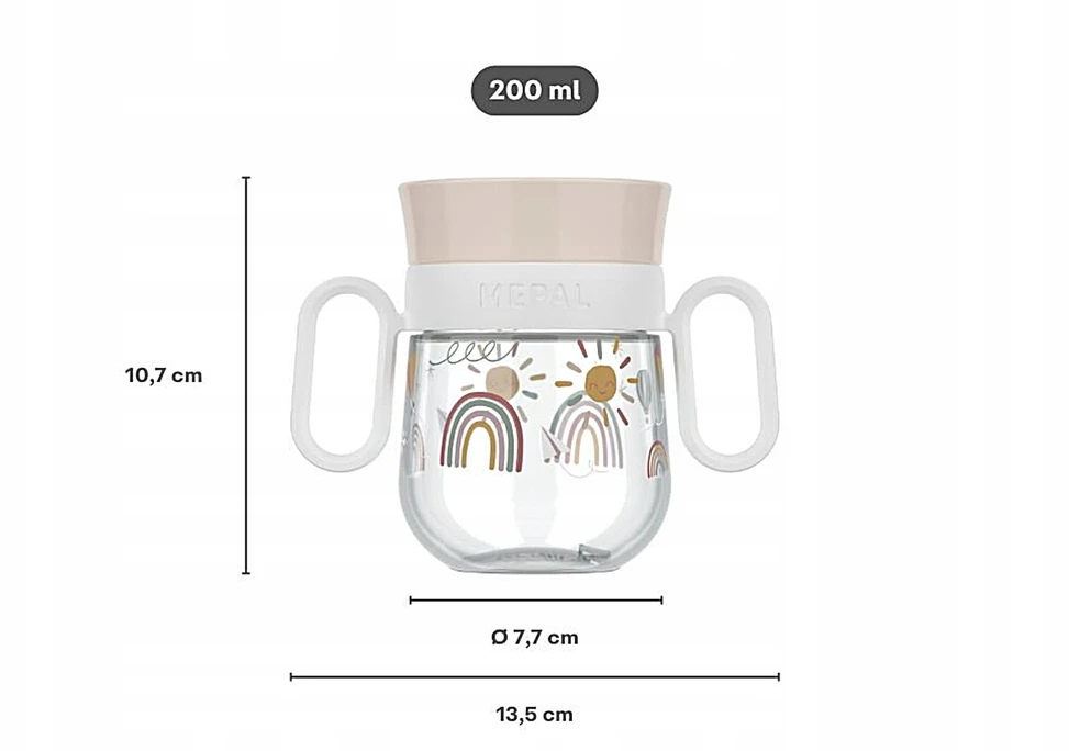 Little Dutch Rosti Mepal Mepal KUBEK DZIECIĘCY TRENINGOWY DO NAUKI PICIA MIO 200 ML LITTLE FARM
