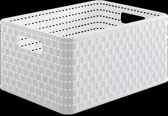 Daiktadėžė ROTHO 11153, 18 l, balta, 36,8×27,8×19,1 cm
