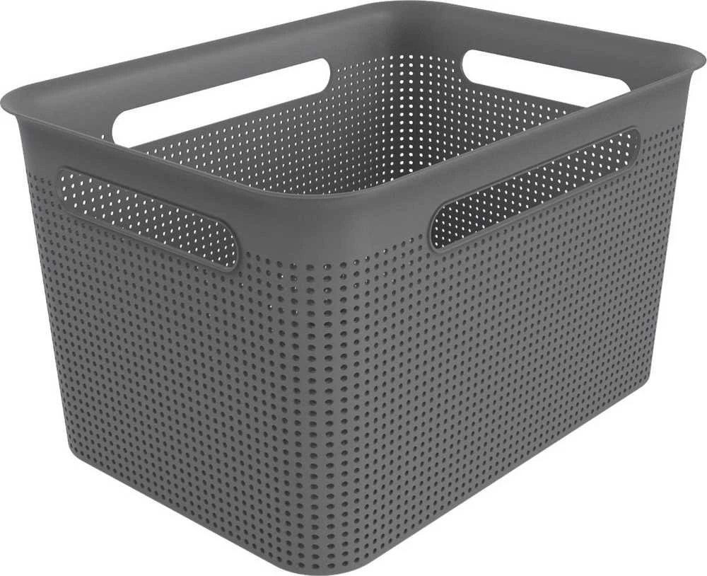 Daiktadėžė ROTHO BRISEN, 16 l, pilka, 36×26,2×21,1 cm