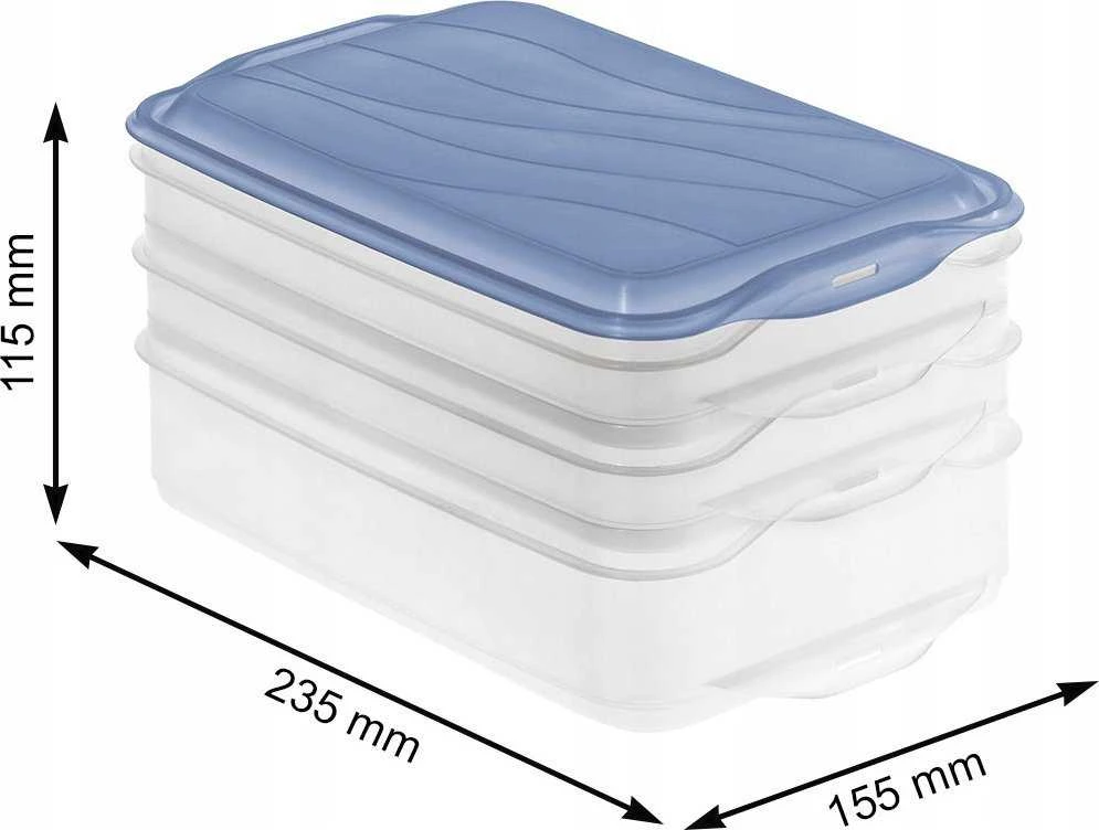 Maisto Saugojimo Indas - ROTHO Rondo 2x0.75L, 1x1.35L Mėlynas