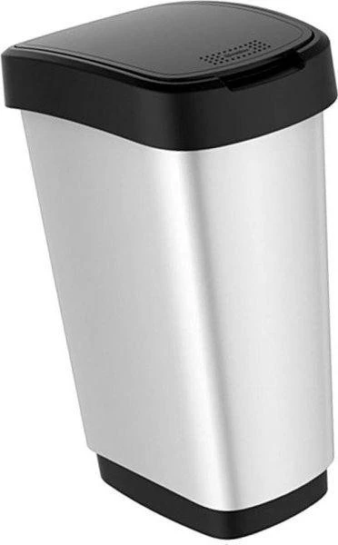 Rotho Twist 50L metalinė sūpynės šiukšliadėžė