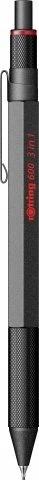"Rotring 600 3in1" daugiafunkcinis rašiklis su rašikliu ir mechaniniu pieštuku, juodas