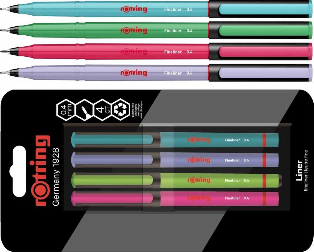 Rašiklių piešimui rinkinys Rotring Tikky Liner 0,4 mm - 2166331