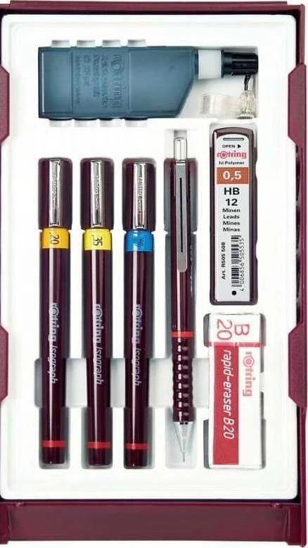 Rapitografai (izografai) College Rotring 0.2, 0.3, 0.5 - S0699370