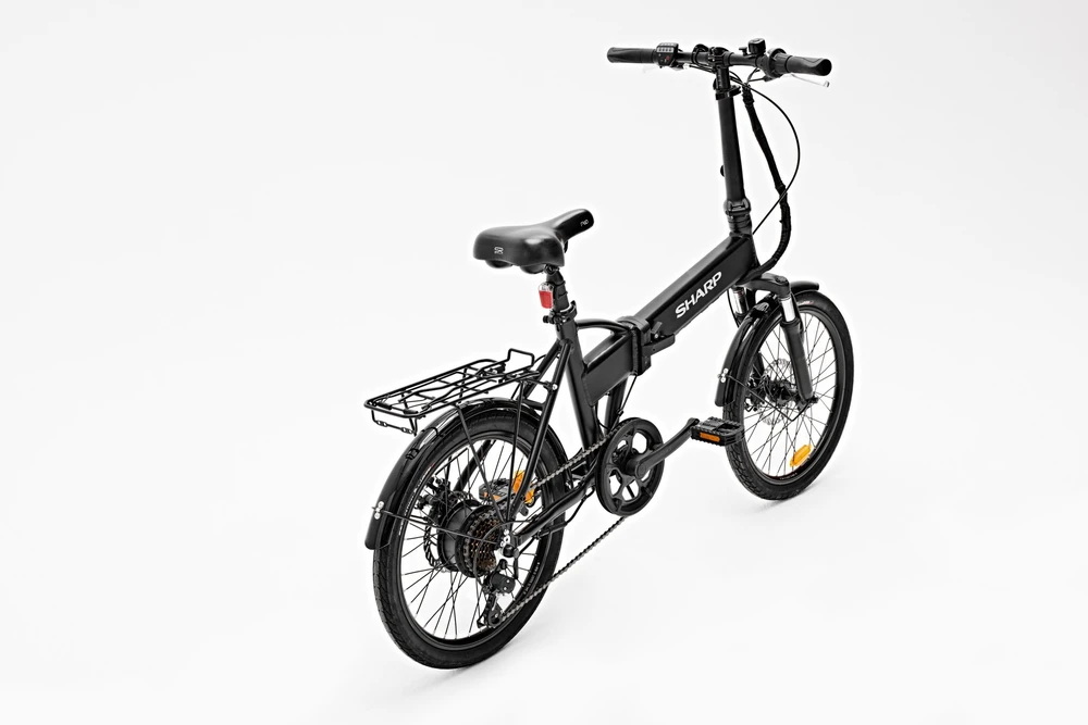 Rower elektrinis Sharp Składany E-Bike 250W Silnik / App / juoda (BK-FD03-EB)