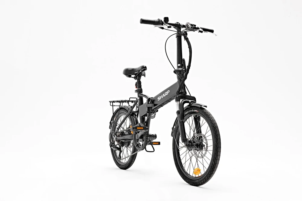 Rower elektrinis Sharp Składany E-Bike 250W Silnik / App / juoda (BK-FD03-EB)