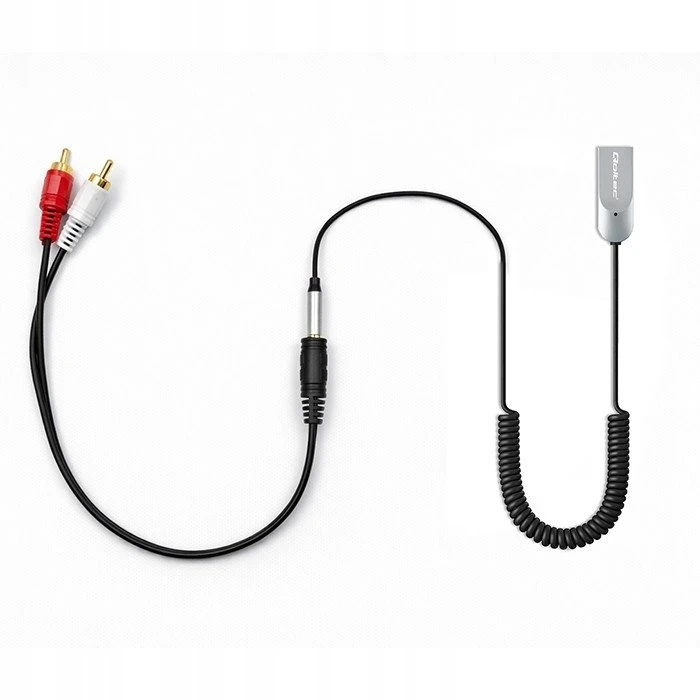 Qoltec Belaidis garso imtuvo adapteris Bluetooth 6.0 2xRCA AUX 3.5mm USB mikrofonas