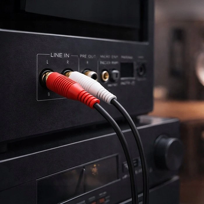 Qoltec Belaidis garso imtuvo adapteris Bluetooth 6.0 2xRCA AUX 3.5mm USB mikrofonas