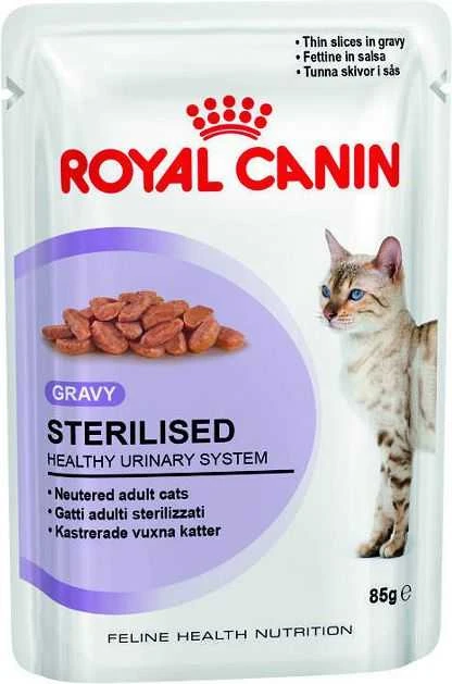 Royal Canin Sterilised 85g konservuotas pašaras katėms maišelyje, maišelyje