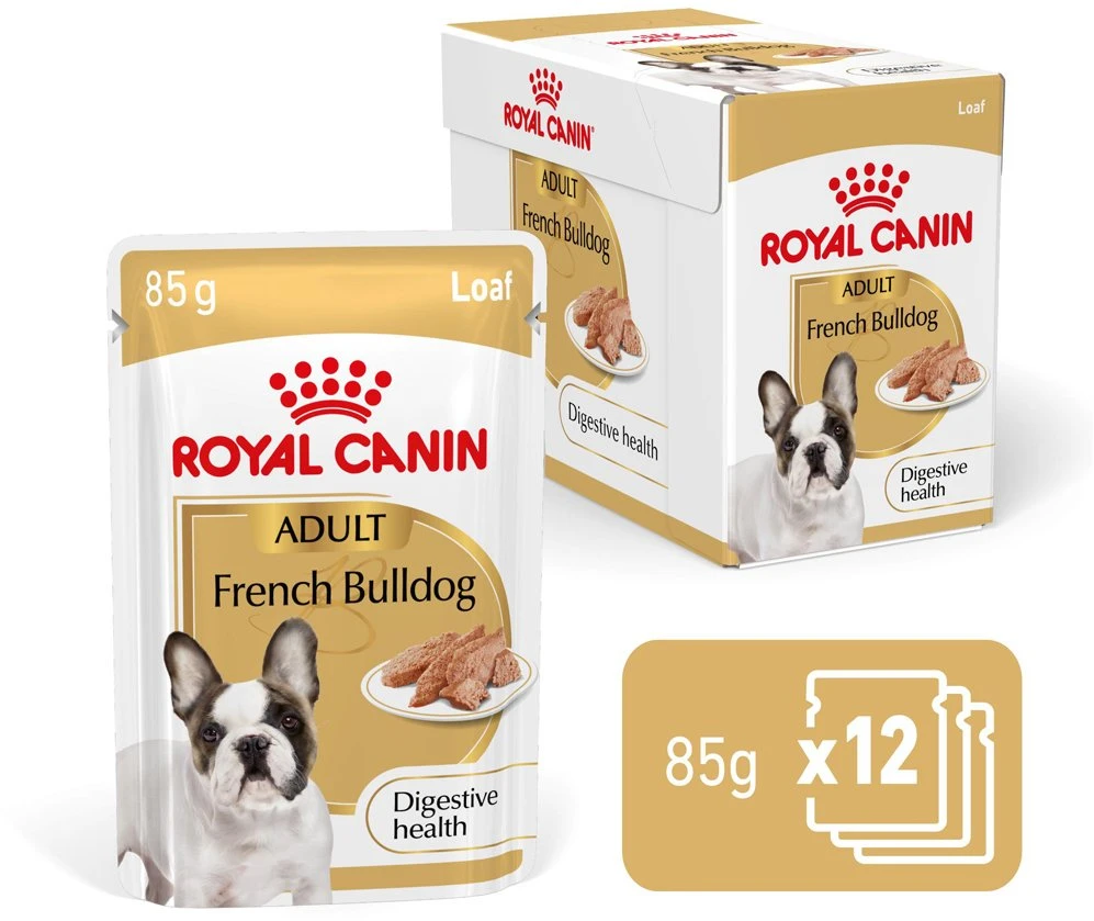 ROYAL CANIN French Bulldog Adult Digestive health Loaf Box – drėgnas ėdalas šunims – 12x85g