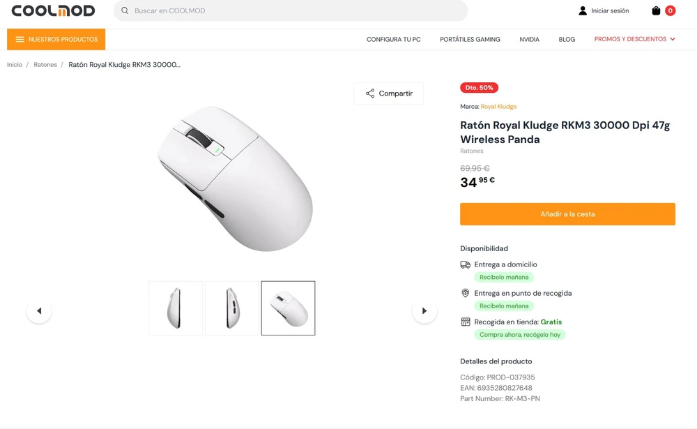 Royal Kludge M3 Belaidė Pelė | Panda