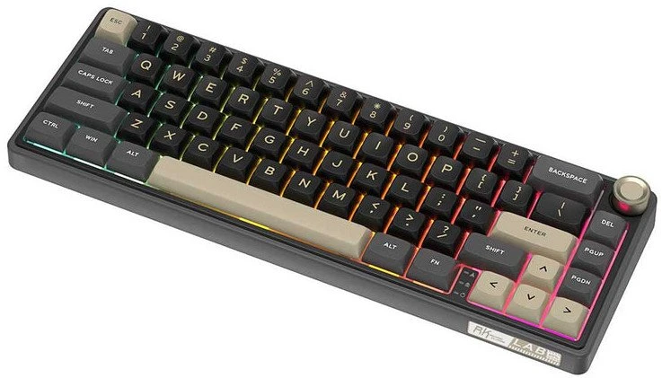 Royal Kludge R65 RGB Phantom laidinė mechaninė klaviatūra | 60%, Brown switches, US