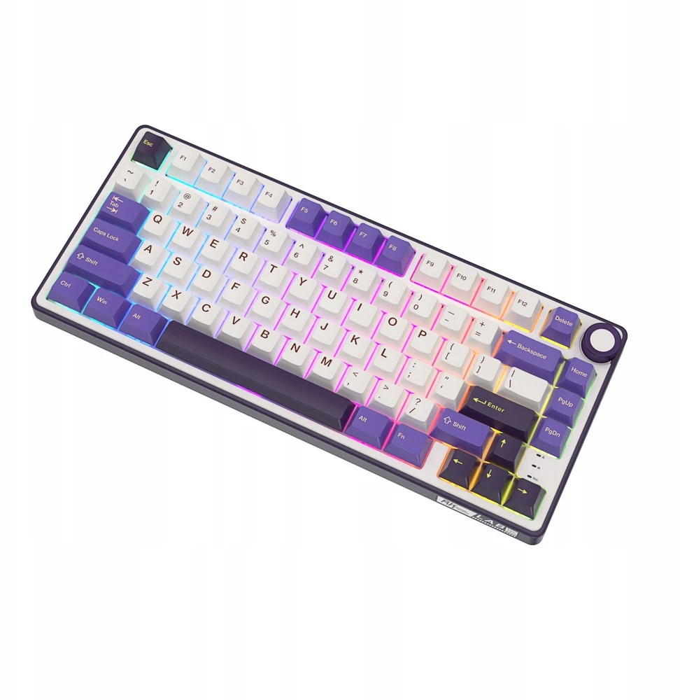 Royal Kludge RK R75 RGB Blackberry laidinė klaviatūra | 75%, Hot-swap, Sidabrinis switches, US