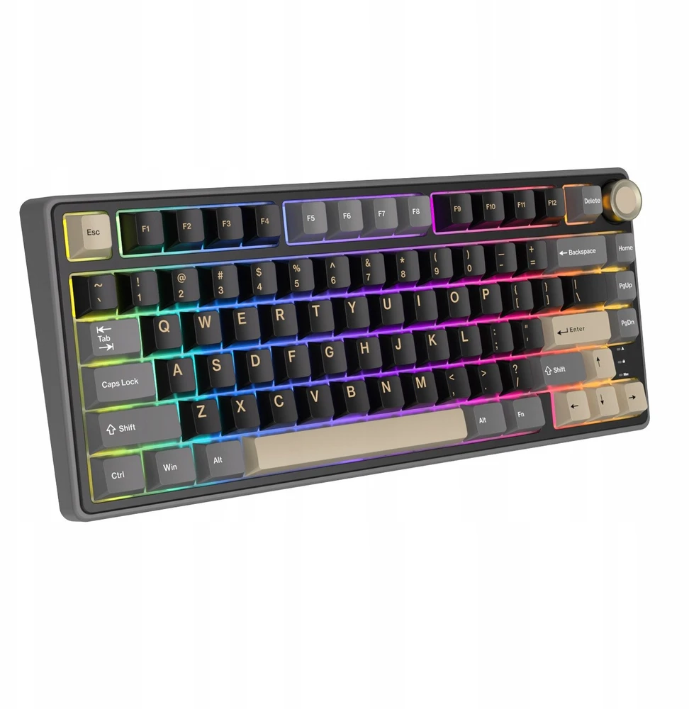 Royal Kludge RK R75 RGB Phantom laidinė klaviatūra | 75%, Hot-swap, Sidabrinis switches, US
