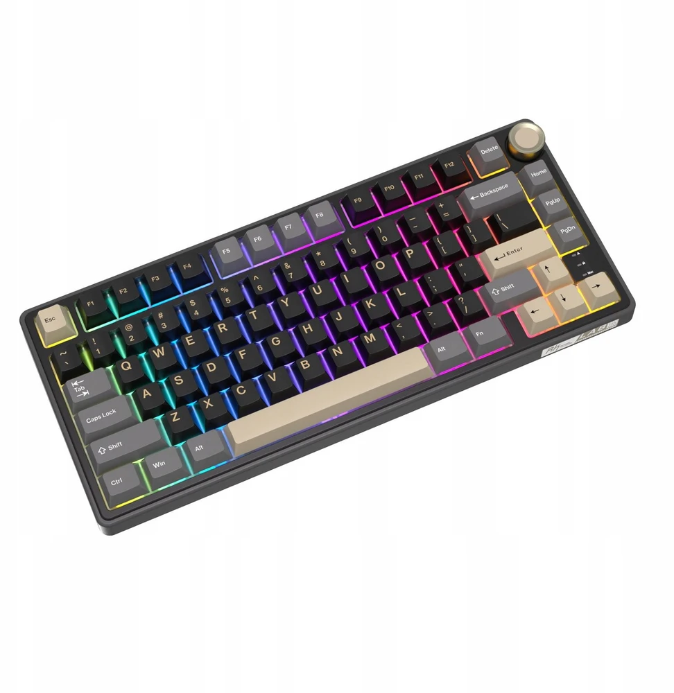 Royal Kludge RK R75 RGB Phantom laidinė klaviatūra | 75%, Hot-swap, Sidabrinis switches, US