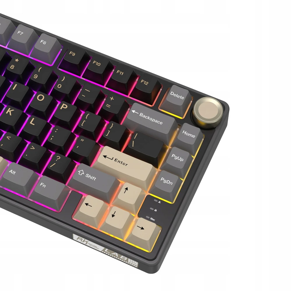 Royal Kludge RK R75 RGB Phantom laidinė klaviatūra | 75%, Hot-swap, Sidabrinis switches, US