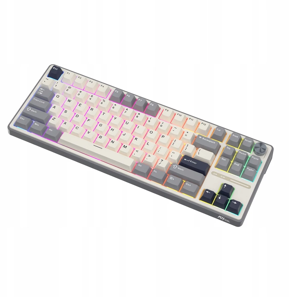 Royal Kludge RK R87 Pro - US išdėstymas - Hot-Swappable Brown Switches - Pilkas (Pilka) Mechaninė Žaidimų Klaviatūra