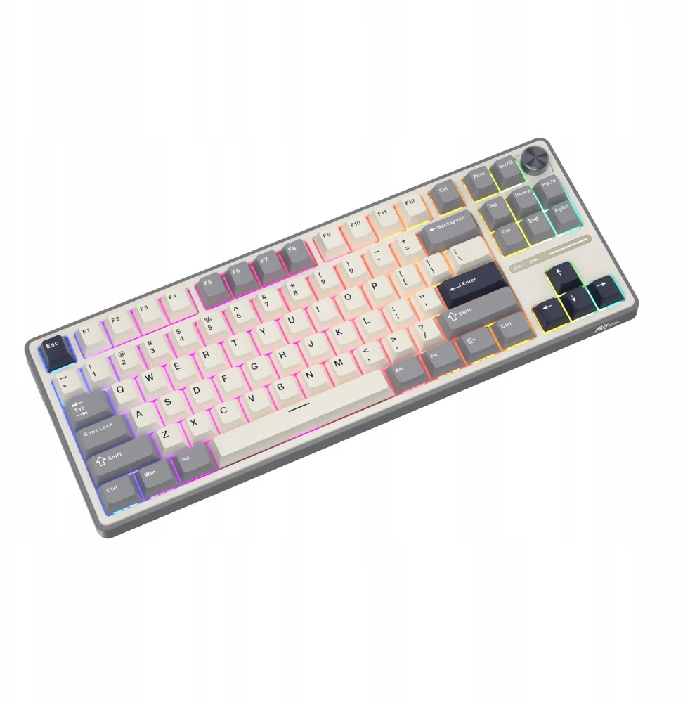 Royal Kludge RK R87 Pro - US išdėstymas - Hot-Swappable Brown Switches - Pilkas (Pilka) Mechaninė Žaidimų Klaviatūra