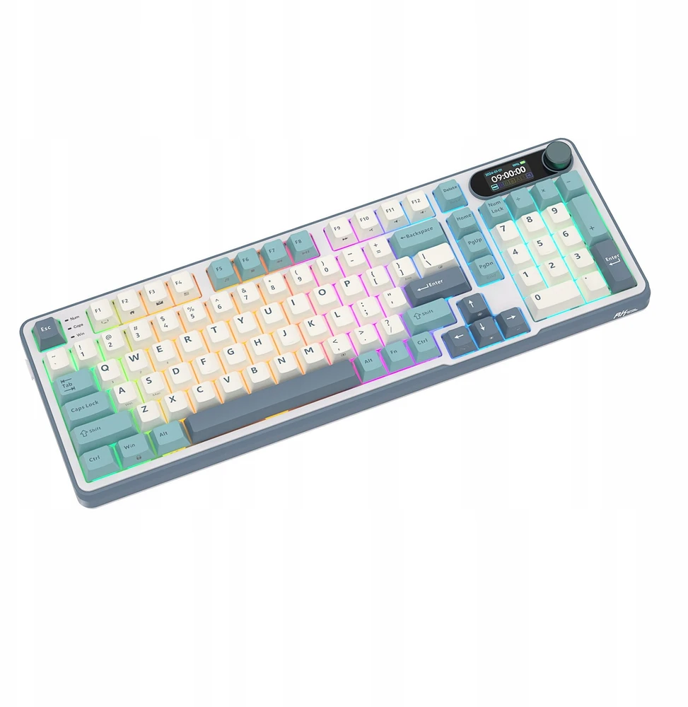 Royal Kludge RK-S98 Light Cloud belaidė klaviatūra | 96%, Hot-swap, Chartreuse switches, US