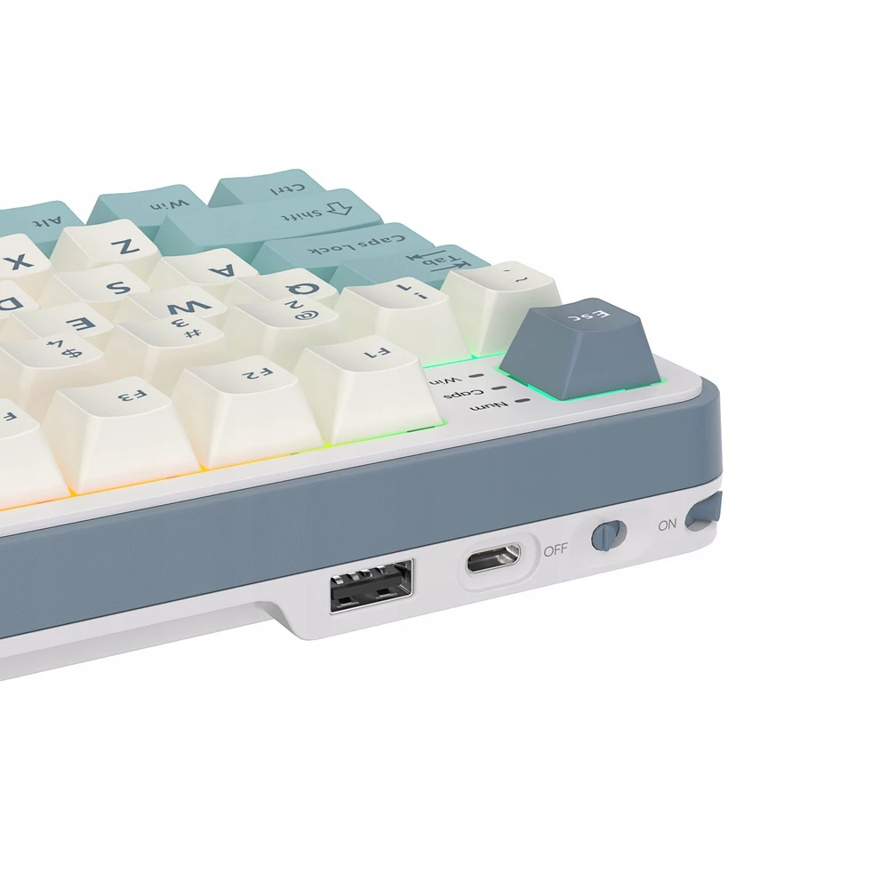 Royal Kludge RK-S98 Light Cloud belaidė klaviatūra | 96%, Hot-swap, Chartreuse switches, US