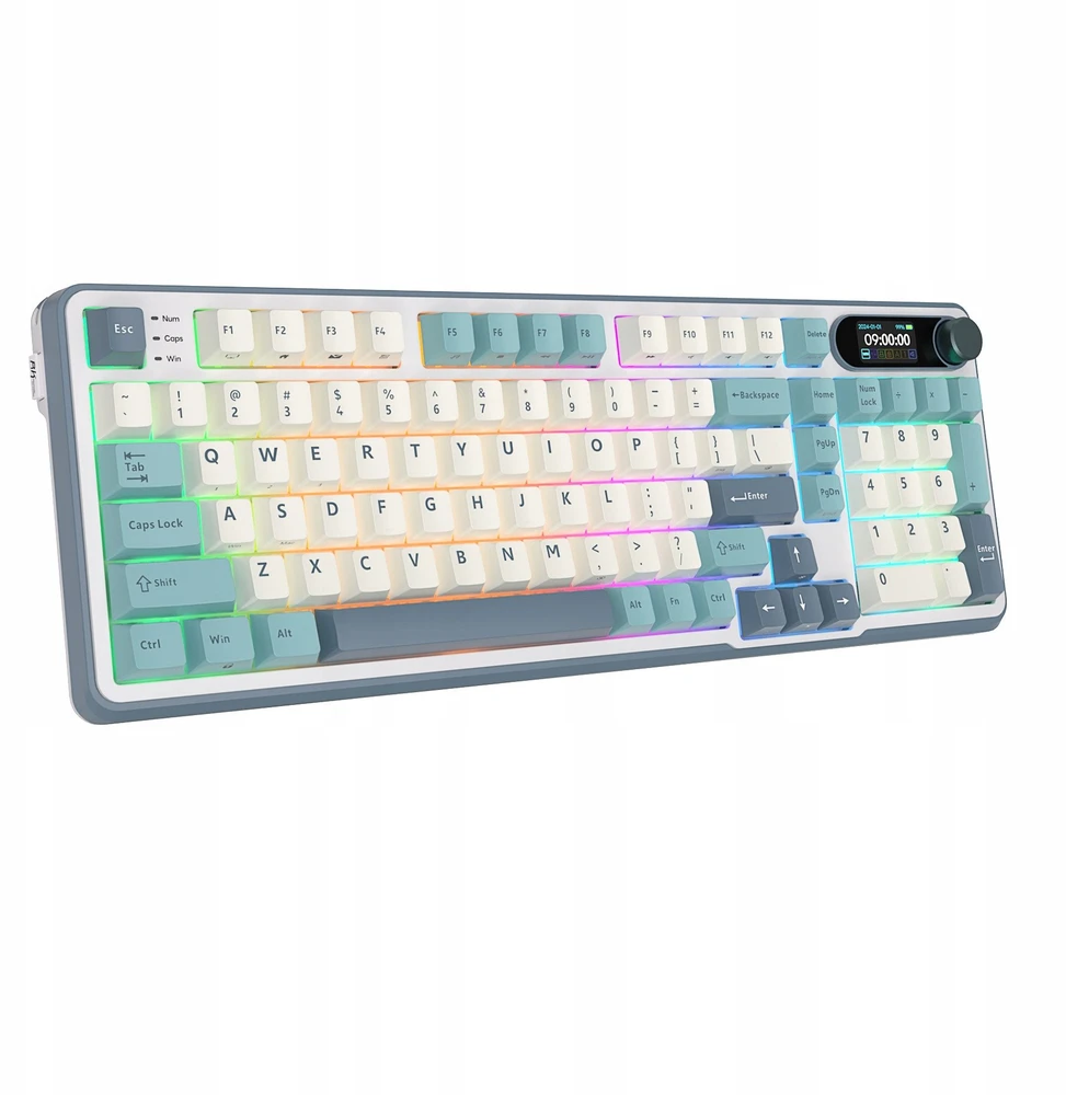 Royal Kludge RK-S98 Light Cloud belaidė klaviatūra | 96%, Hot-swap, Chartreuse switches, US