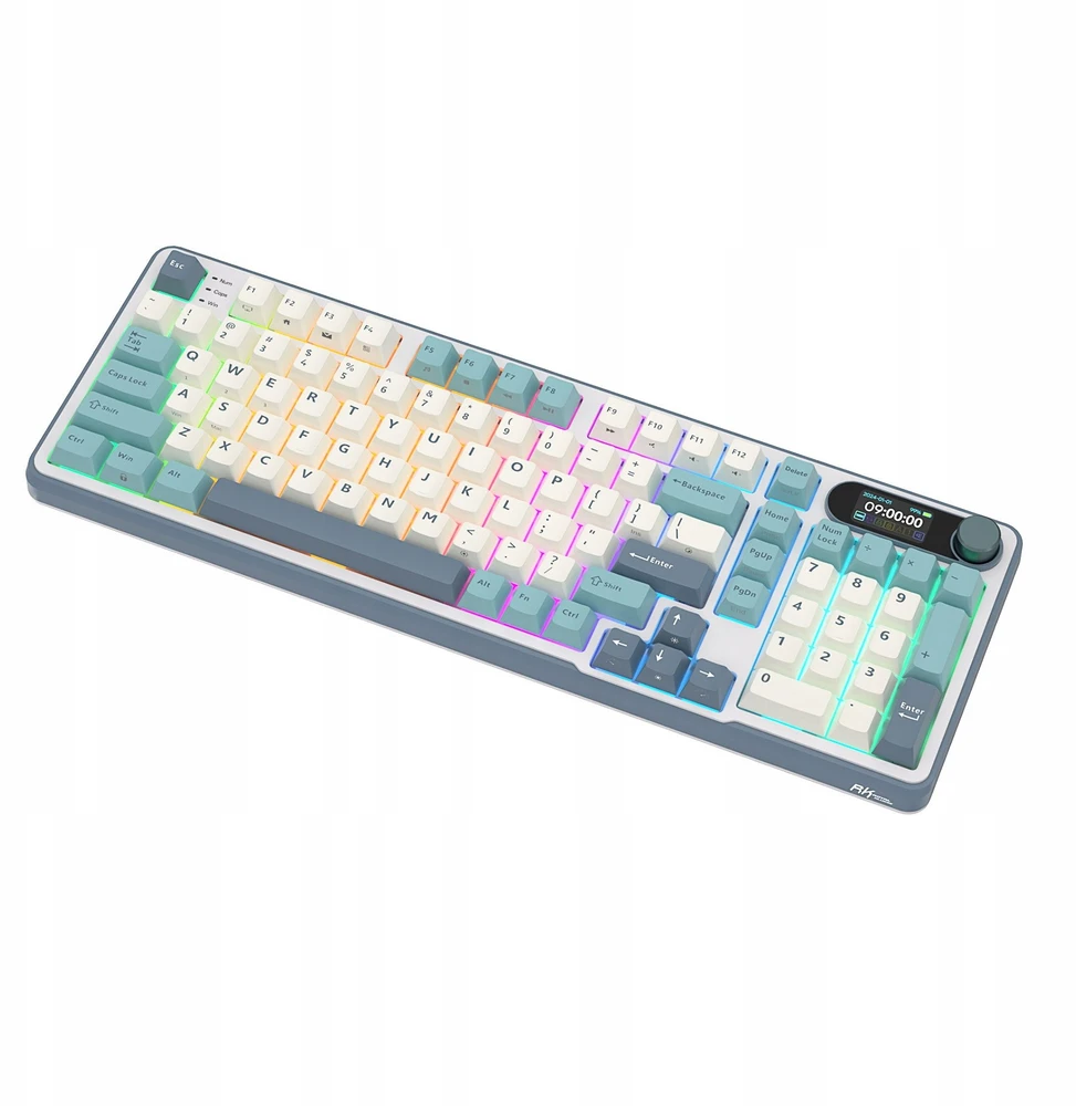 Royal Kludge RK-S98 Light Cloud belaidė klaviatūra | 96%, Hot-swap, Chartreuse switches, US