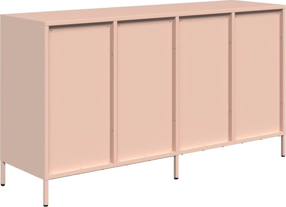 Šoninė spintelė, rožinė, 135x39x73,5cm, plienas