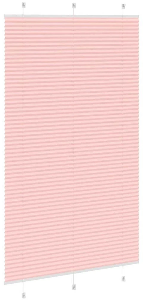 Klostuotos žaliuzės, rožinės spalvos, 115x200 cm, audinys, plotis 114,4 cm, poliesteris
