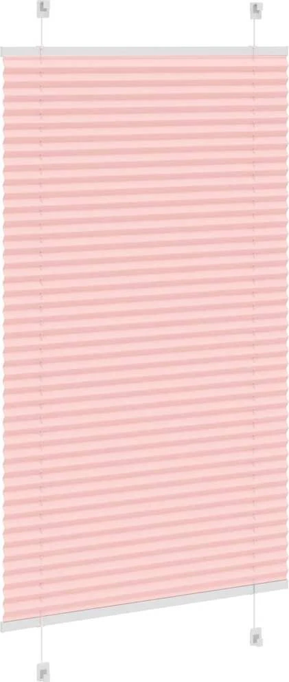 Klostuotos žaliuzės, rožinės spalvos, 75x100 cm, audinys, plotis 74,4 cm, poliesteris