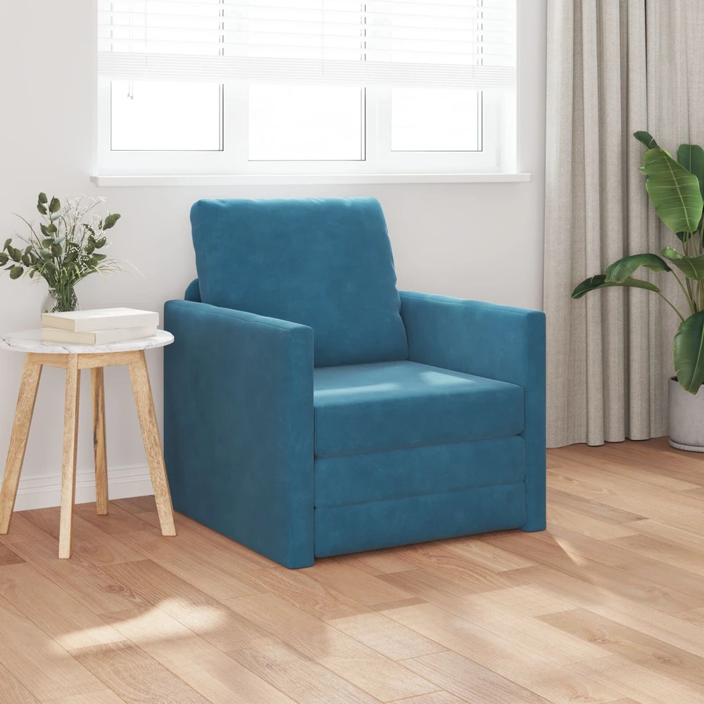 Sofa lova Mėlyna 74 x 77 x 81 cm Aksomas