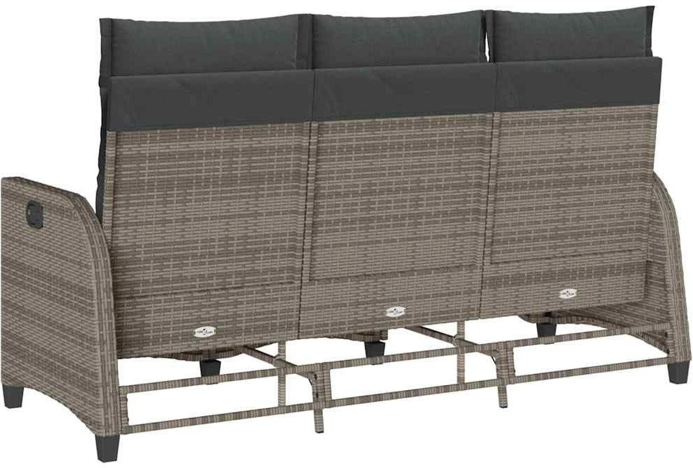 Atlošiama sodo sofa su pagalvėlėmis L formos pilkos spalvos