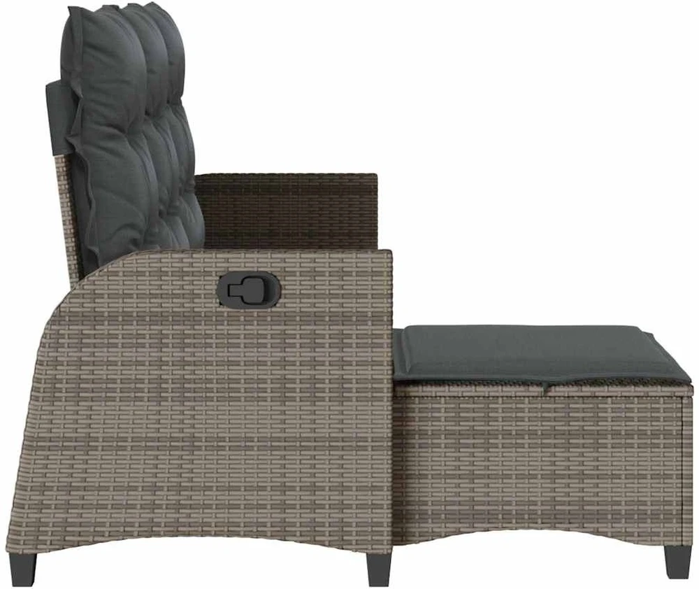 Atlošiama sodo sofa su pagalvėlėmis L formos pilkos spalvos
