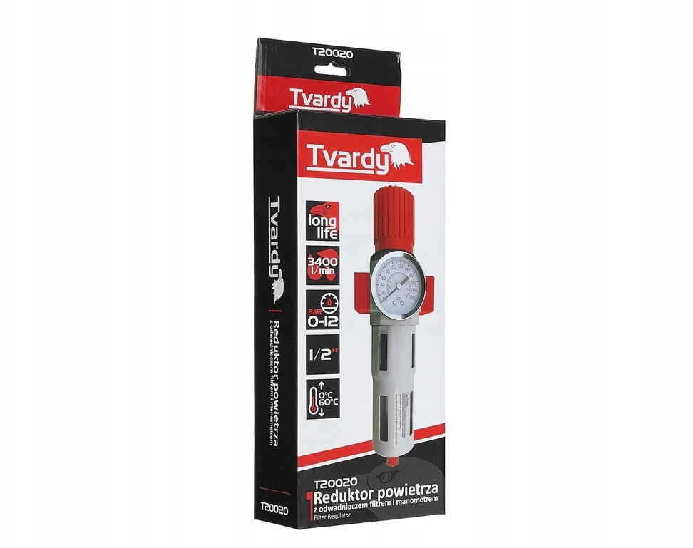 RQS Oro reduktorius su vandens šalintuvu, filtru ir manometru 1/2'' (10)