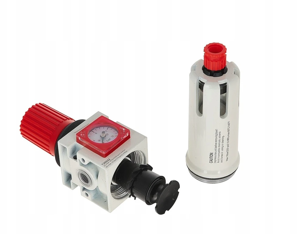 RQS Oro reduktorius su vandens separatoriumi, filtru ir manometru 1/4'' (40)